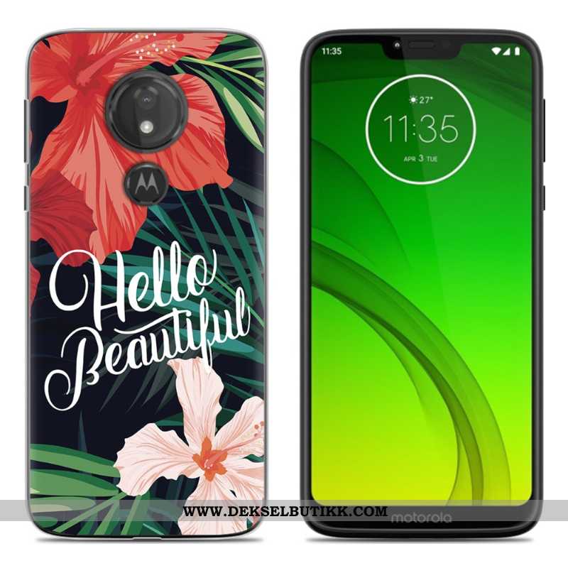 Deksel Moto G7 Power Cartoon Lilla Etui, Moto G7 Power Myke Tilbud