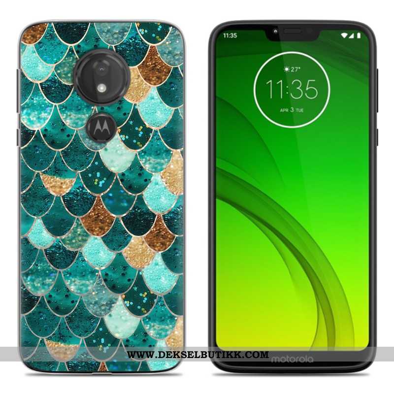 Deksel Moto G7 Power Cartoon Lilla Etui, Moto G7 Power Myke Tilbud