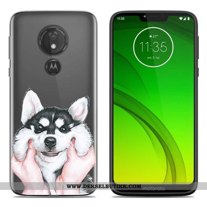 Deksel Moto G7 Power Cartoon Lilla Etui, Moto G7 Power Myke Tilbud