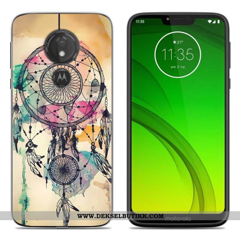 Deksel Moto G7 Power Cartoon Lilla Etui, Moto G7 Power Myke Tilbud