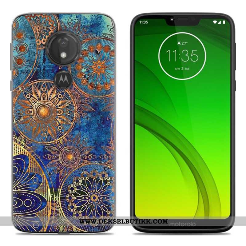 Deksel Moto G7 Power Cartoon Lilla Etui, Moto G7 Power Myke Tilbud