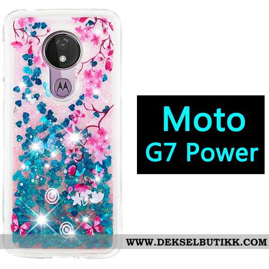 Deksel Moto G7 Power Cartoon Lilla Gasbag, Etui Moto G7 Power Billige