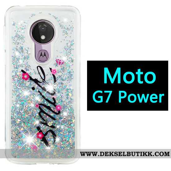 Deksel Moto G7 Power Cartoon Lilla Gasbag, Etui Moto G7 Power Billige