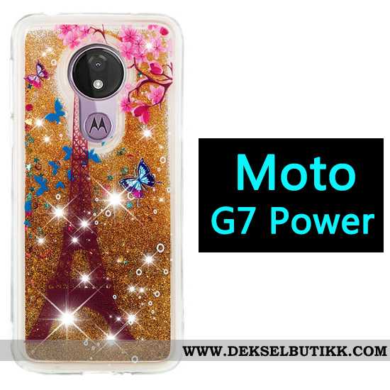 Deksel Moto G7 Power Cartoon Lilla Gasbag, Etui Moto G7 Power Billige