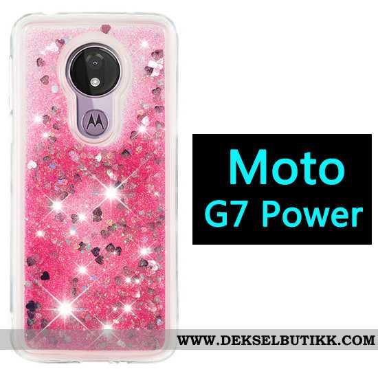 Deksel Moto G7 Power Cartoon Lilla Gasbag, Etui Moto G7 Power Billige