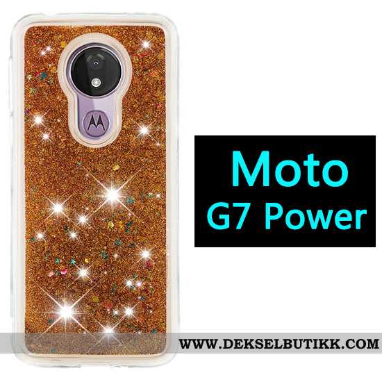 Deksel Moto G7 Power Cartoon Lilla Gasbag, Etui Moto G7 Power Billige