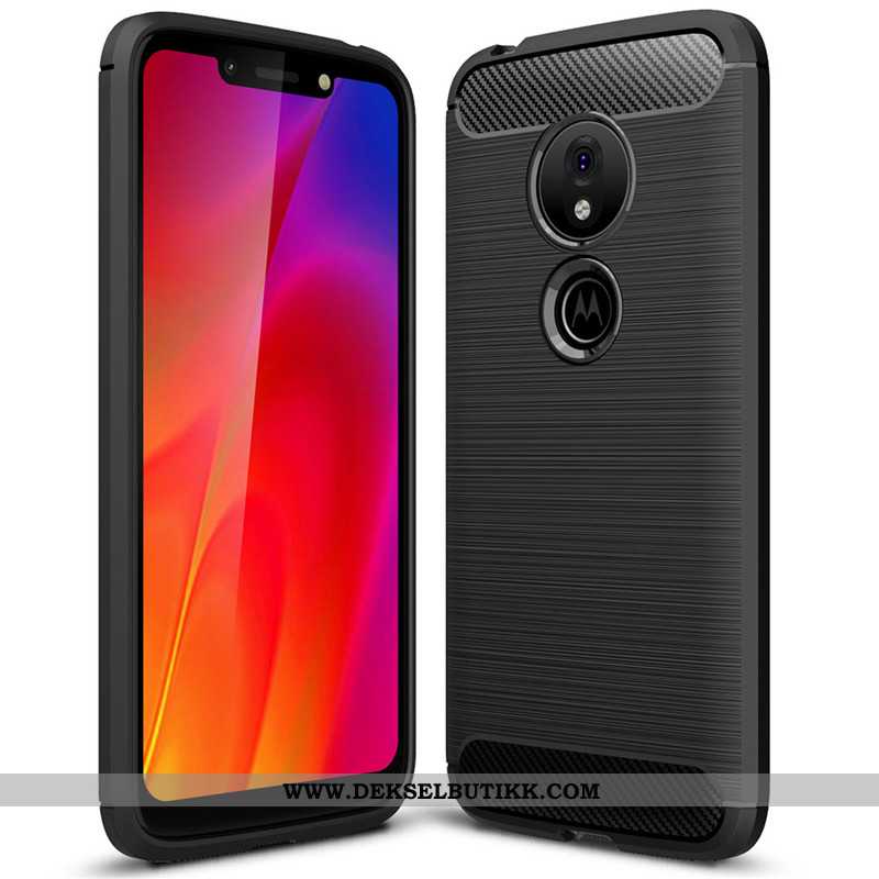 Deksel Moto G7 Power Silikon Nye Fiber Svart, Etui Moto G7 Power Beskyttelse Butikk