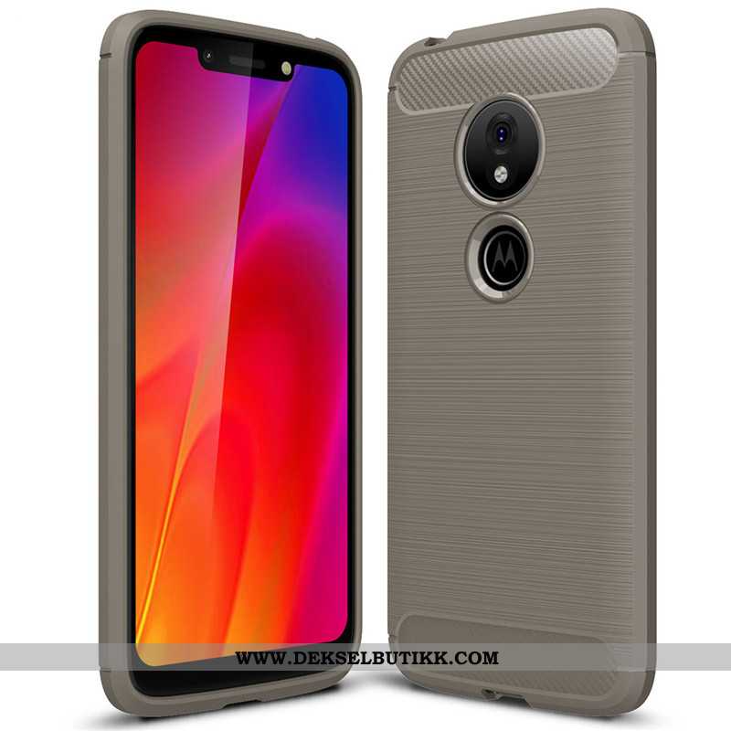 Deksel Moto G7 Power Silikon Nye Fiber Svart, Etui Moto G7 Power Beskyttelse Butikk