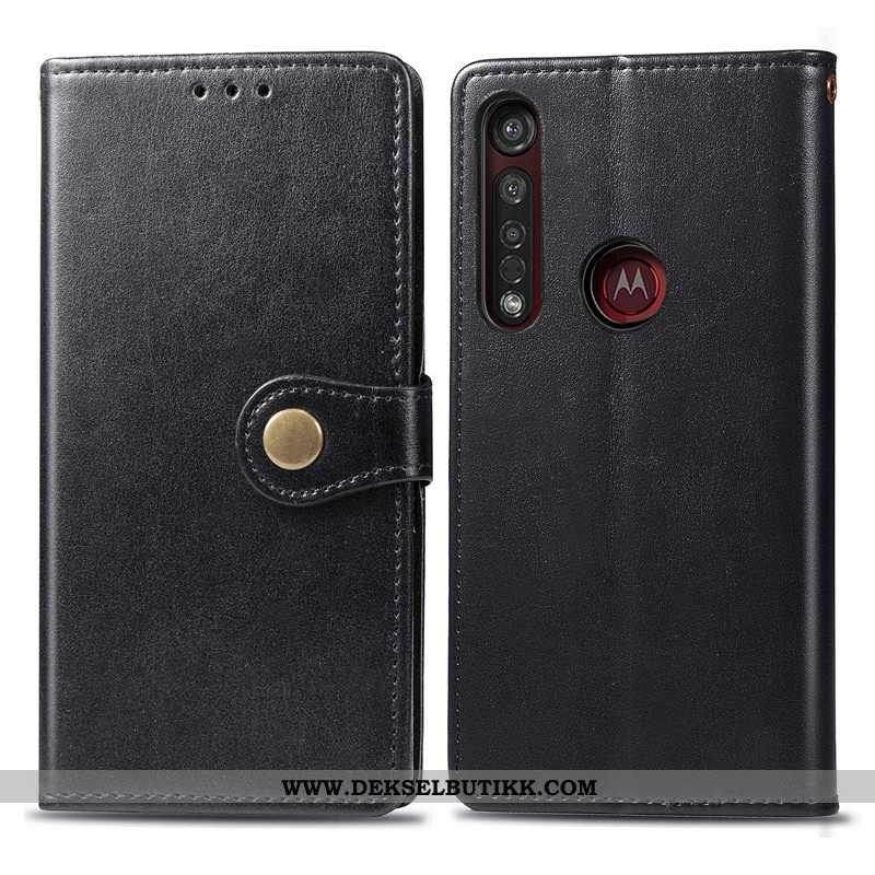 Deksel Moto G8 Plus Hengende Ornamenter Business Folio Etui Rød, Moto G8 Plus Skinn Lær Rabatt