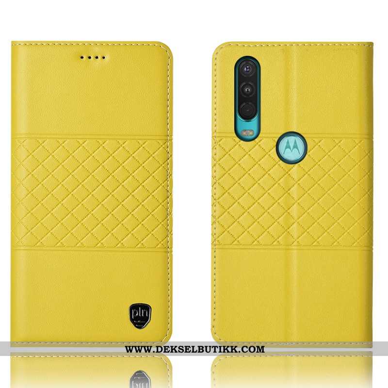 Deksel Motorola One Action Skinndeksel Etui Mobiltelefon Anti-fall Gul, Motorola One Action Beskytte