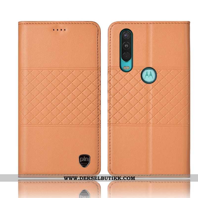 Deksel Motorola One Action Skinndeksel Etui Mobiltelefon Anti-fall Gul, Motorola One Action Beskytte