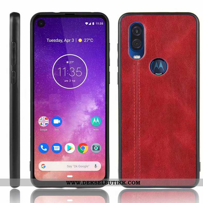 Deksel Motorola One Vision Beskyttelse Mobiltelefon Anti-fall Mørkeblå, Etui Motorola One Vision Mør