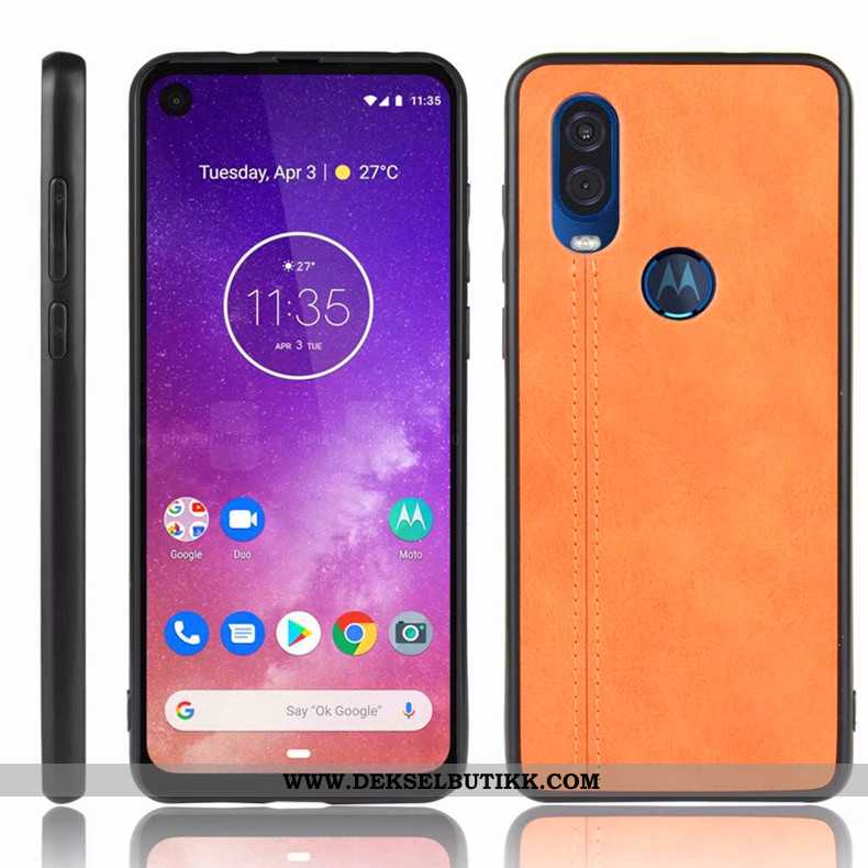 Deksel Motorola One Vision Beskyttelse Mobiltelefon Anti-fall Mørkeblå, Etui Motorola One Vision Mør