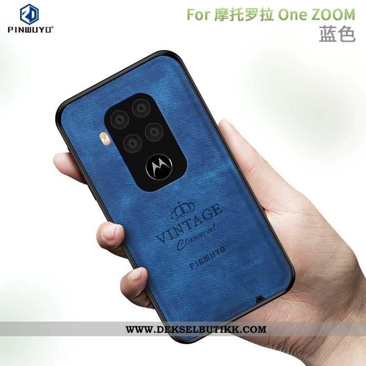 Deksel Motorola One Zoom Ultra Klut Svart, Etui Motorola One Zoom Tynne Butikk