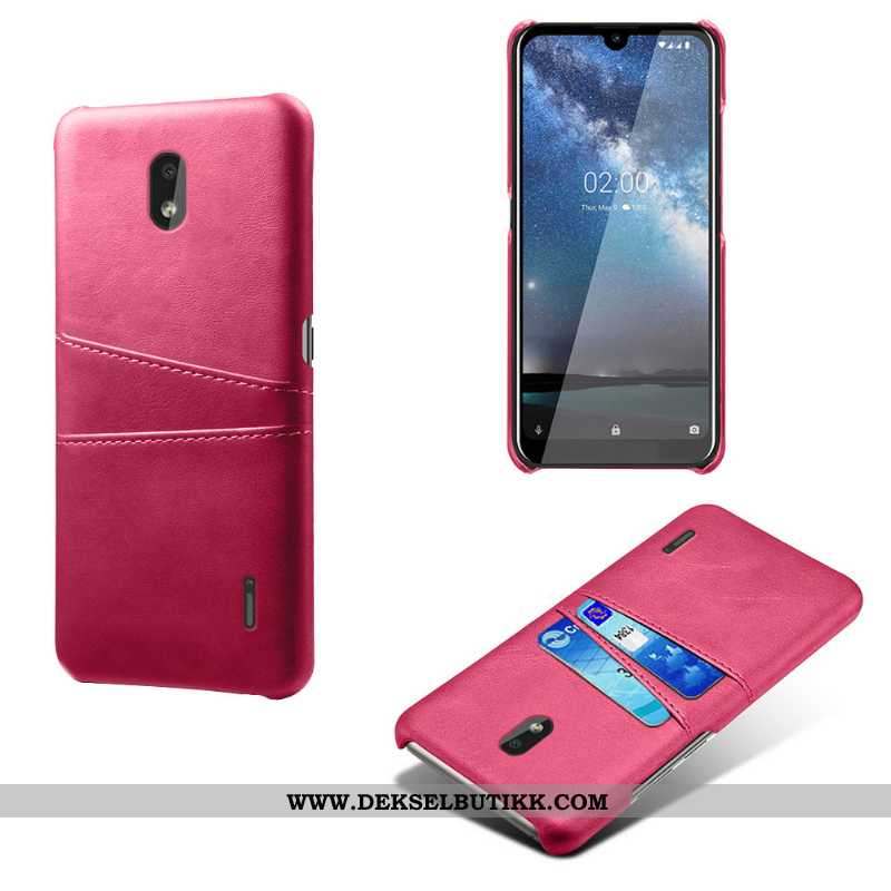 Deksel Nokia 2.2 Skinn Lær Mobiltelefon Etui Rosa, Nokia 2.2 Trend Rabatt