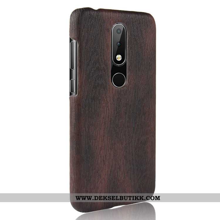 Deksel Nokia 5.1 Plus Beskyttelse Etui Wood Hard Brun, Nokia 5.1 Plus Mønster Billig