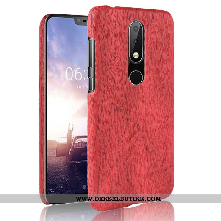 Deksel Nokia 5.1 Plus Beskyttelse Etui Wood Hard Brun, Nokia 5.1 Plus Mønster Billig