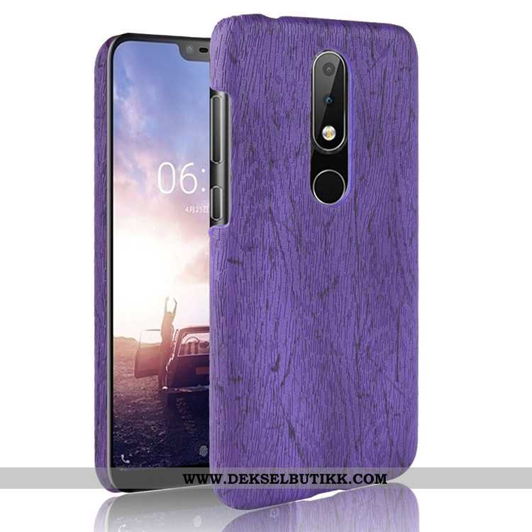 Deksel Nokia 5.1 Plus Beskyttelse Etui Wood Hard Brun, Nokia 5.1 Plus Mønster Billig