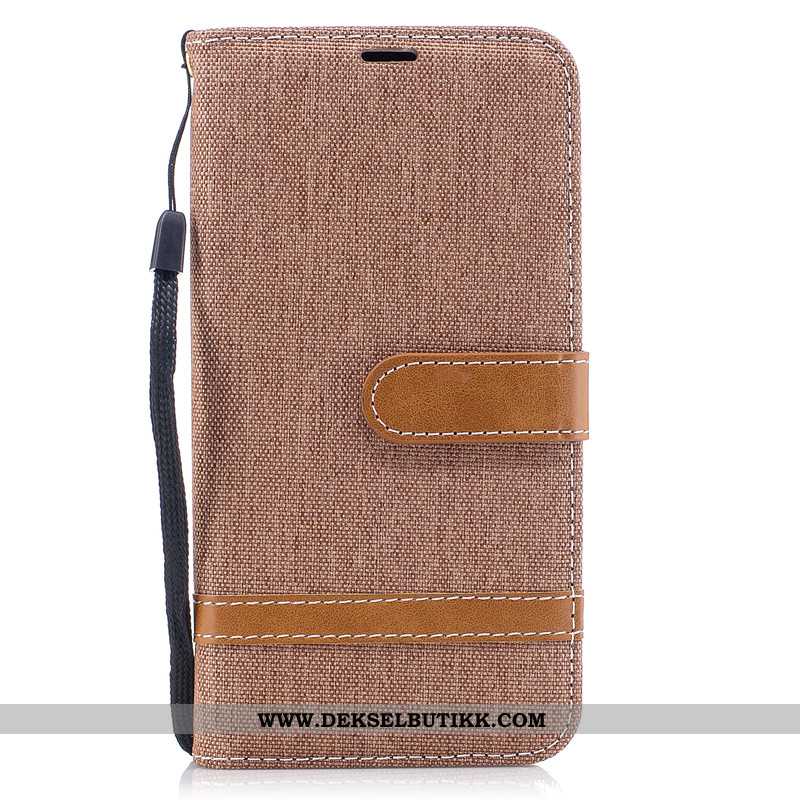 Deksel Nokia 5.1 Skinndeksel Beskyttelse Etui Denim Khaki, Nokia 5.1 Lommebok Billig