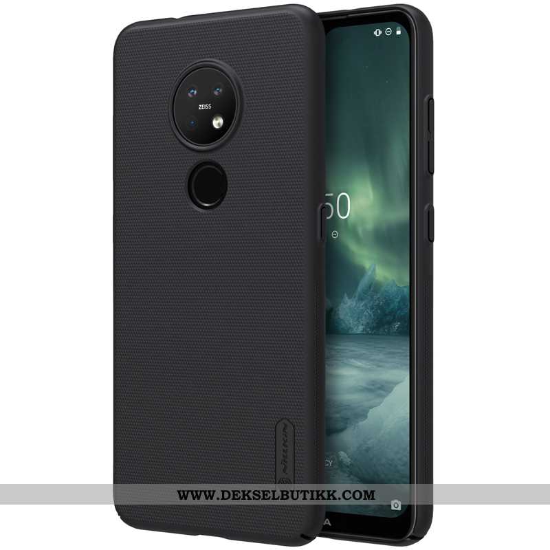 Deksel Nokia 7.2 Beskyttelse Gull Anti-fall Hvitt, Etui Nokia 7.2 Nubuck Rabatt