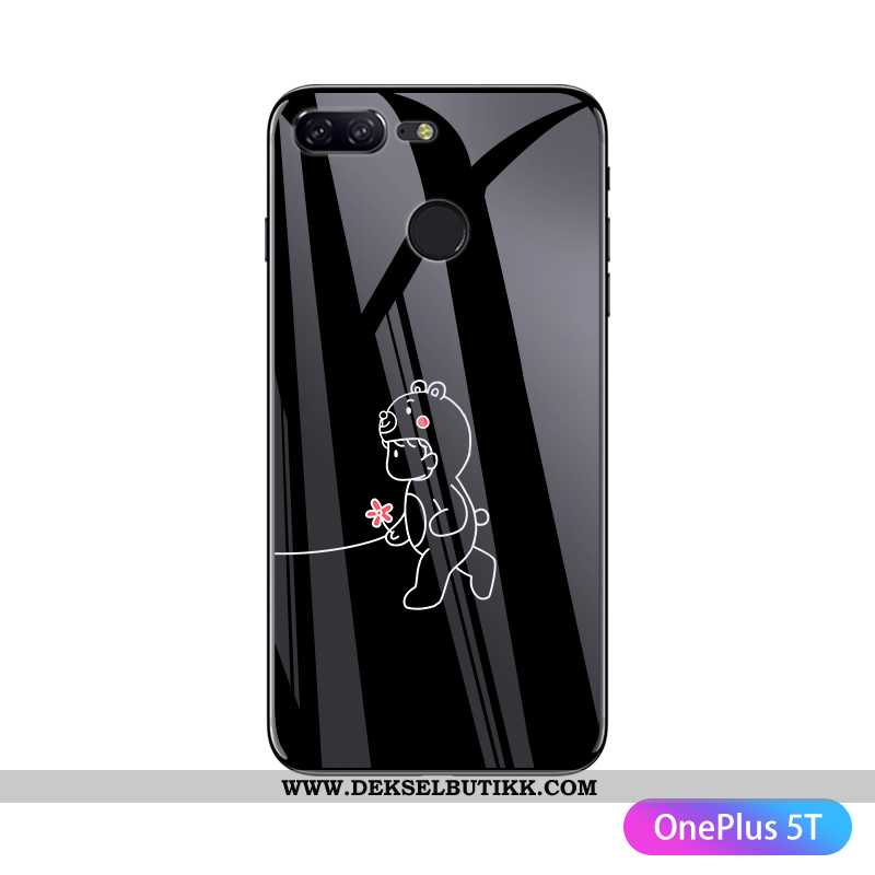 Deksel Oneplus 5t Tynne Tilpass Trend Net Red Svart, Etui Oneplus 5t Glass Butikk