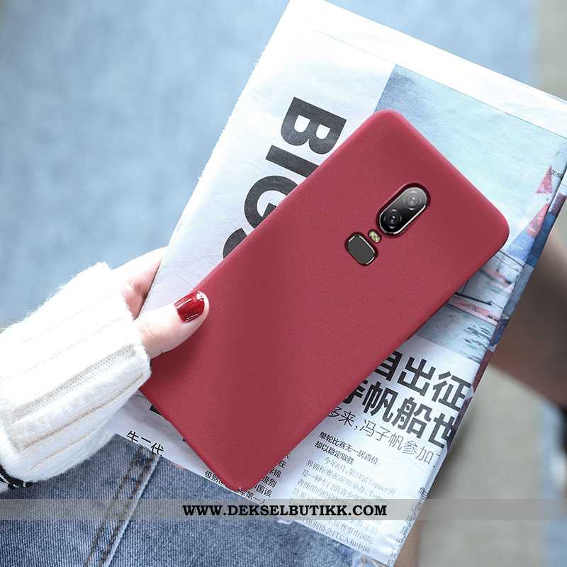 Deksel Oneplus 6 Beskyttelse Alt Inkludert Trend Rød, Etui Oneplus 6 Nubuck Billige