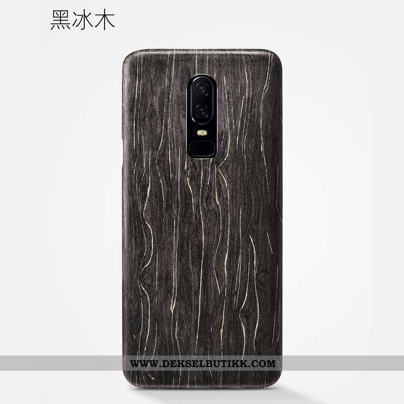 Deksel Oneplus 6 Wood Tynne Anti-fall Etui Khaki, Oneplus 6 Ultra Tilbud