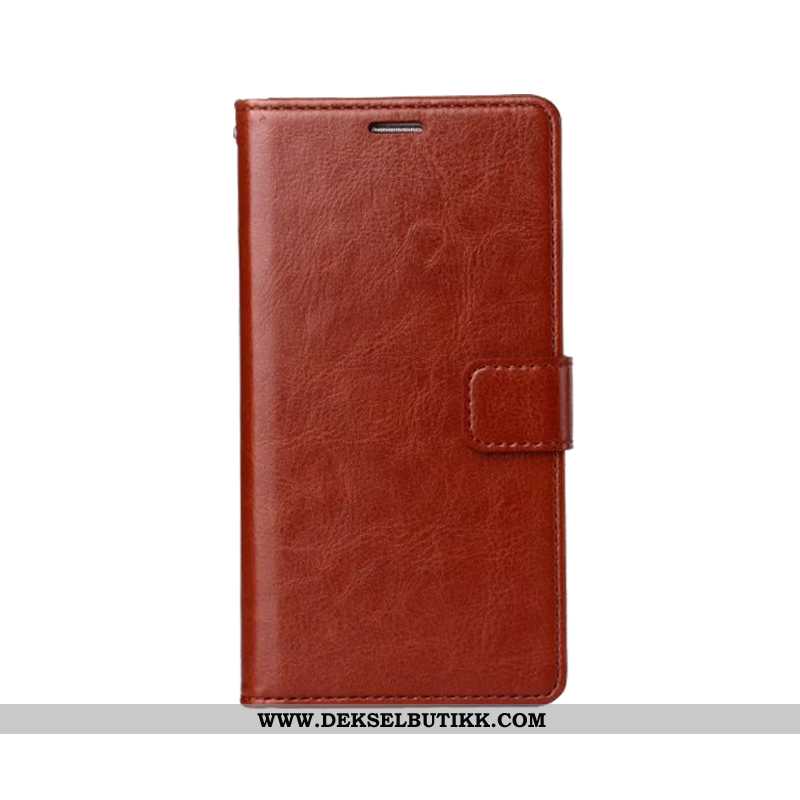 Deksel Oneplus 6t Beskyttelse Anti-fall Vintage Brun, Etui Oneplus 6t Skinndeksel Salg