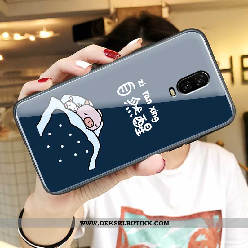 Deksel Oneplus 6t Cartoon Silikon Trend Blå, Etui Oneplus 6t Vakker Kjøpe