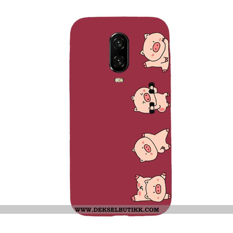 Deksel Oneplus 6t Nubuck Trend Alt Inkludert Mobiltelefon Rød, Etui Oneplus 6t Cartoon Butikk