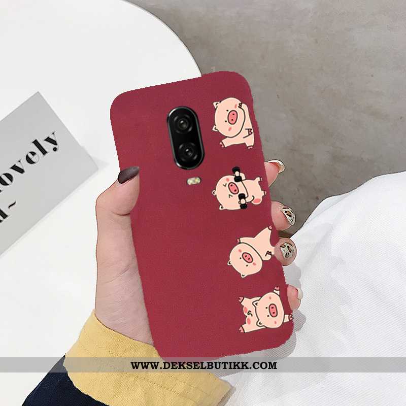 Deksel Oneplus 6t Nubuck Trend Alt Inkludert Mobiltelefon Rød, Etui Oneplus 6t Cartoon Butikk