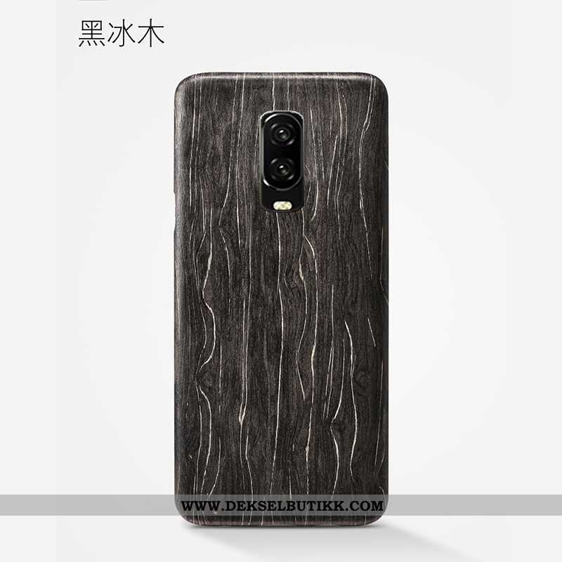 Deksel Oneplus 6t Wood Blomster Beskyttelse Etui Svart, Oneplus 6t Ultra Butikk