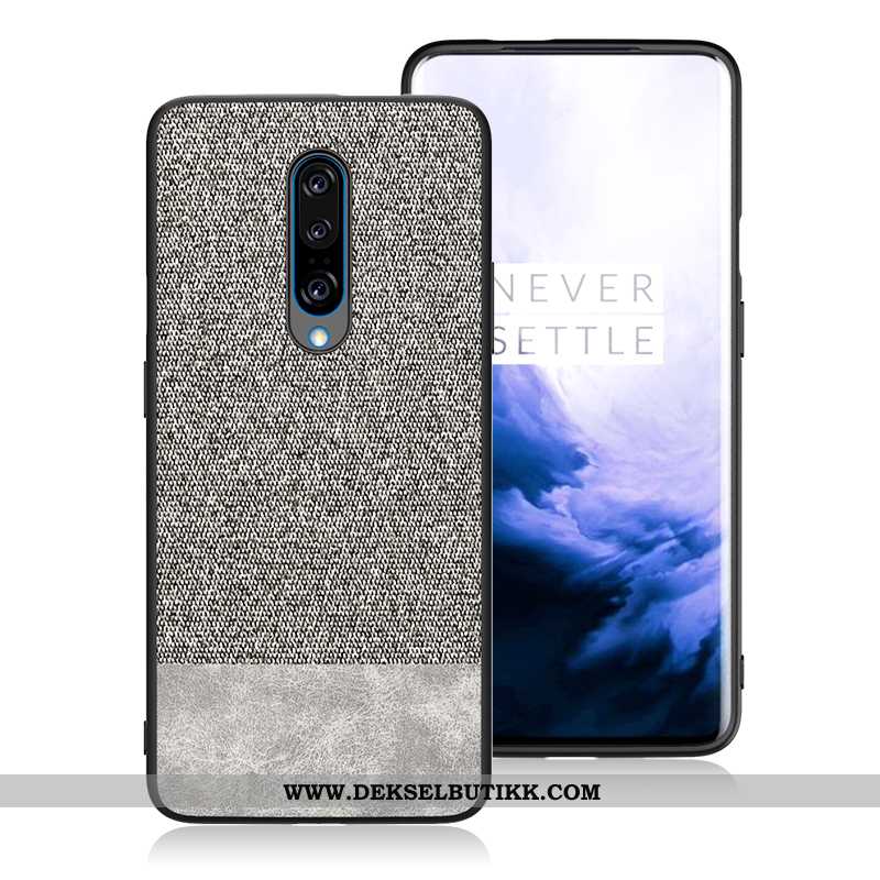 Deksel Oneplus 7 Pro Silikon Rød Klut Mønster, Etui Oneplus 7 Pro Beskyttelse Tilbud