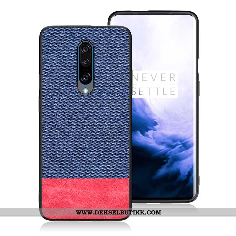 Deksel Oneplus 7 Pro Silikon Rød Klut Mønster, Etui Oneplus 7 Pro Beskyttelse Tilbud