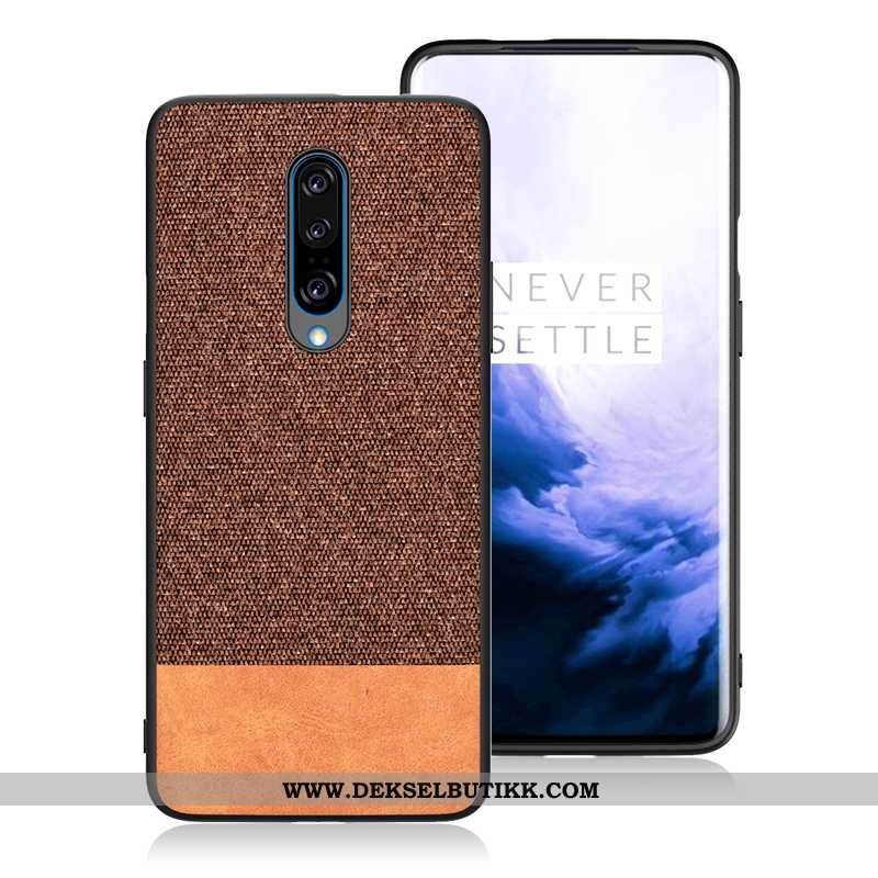 Deksel Oneplus 7 Pro Silikon Rød Klut Mønster, Etui Oneplus 7 Pro Beskyttelse Tilbud