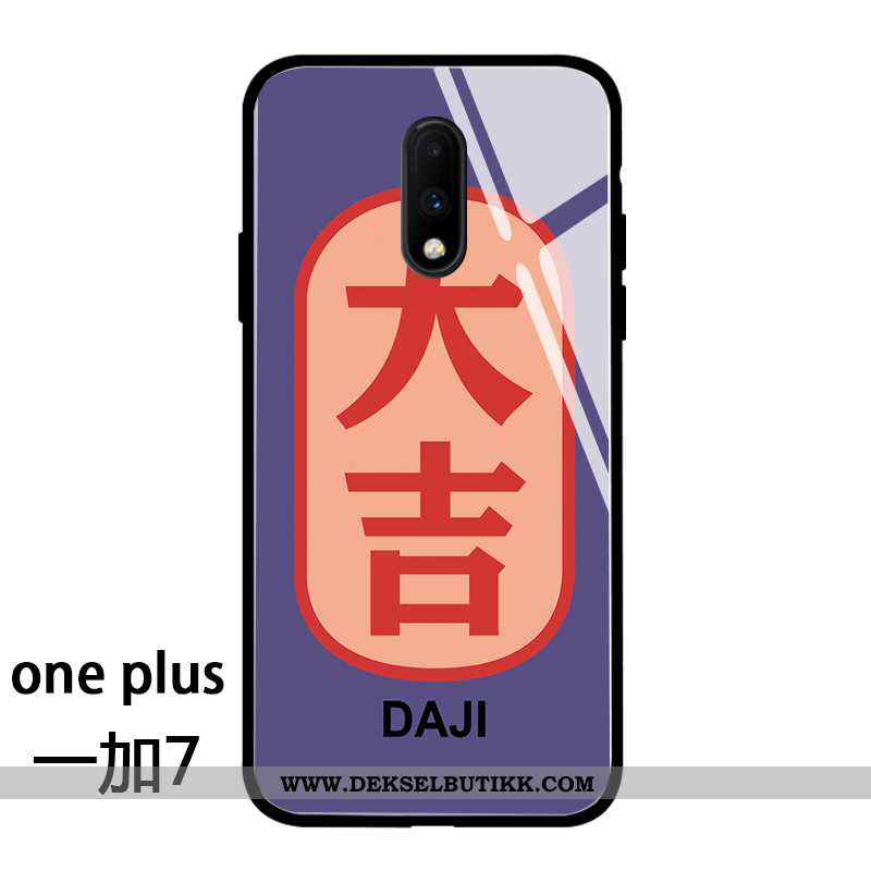 Deksel Oneplus 7 Silikon Trend Stor Vintage Lilla, Etui Oneplus 7 Beskyttelse Til Salgs