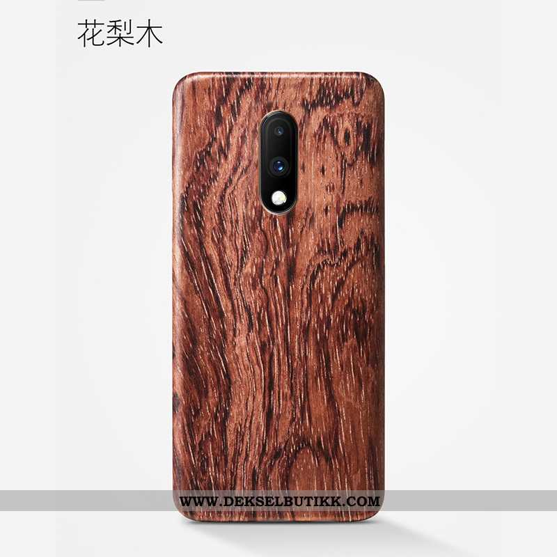 Deksel Oneplus 7 Tynne Alt Inkludert Anti-fall Wood Brun, Etui Oneplus 7 Beskyttelse Kjøpe