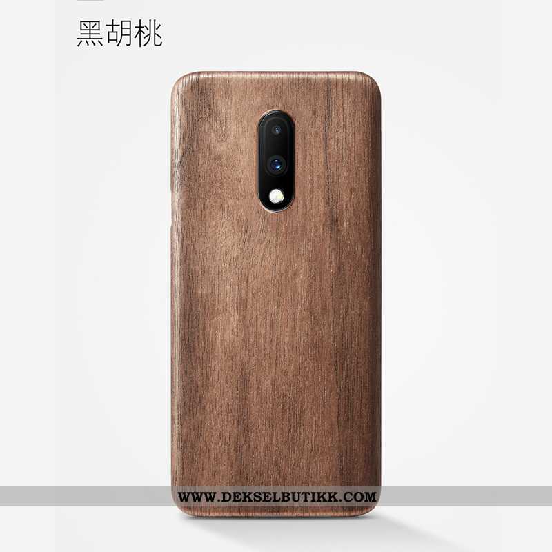 Deksel Oneplus 7 Tynne Alt Inkludert Anti-fall Wood Brun, Etui Oneplus 7 Beskyttelse Kjøpe