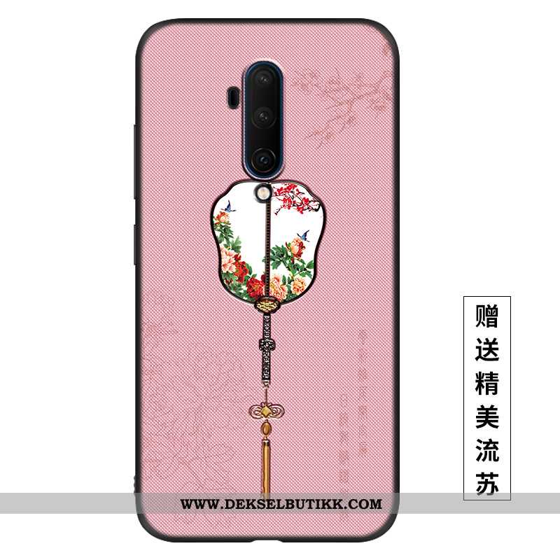 Deksel Oneplus 7t Pro Silikon Mobiltelefon Tynne Net Red Rosa, Etui Oneplus 7t Pro Beskyttelse Billi