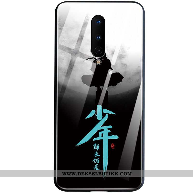 Deksel Oneplus 8 Myke Kreativ Glass Hemming Svart, Etui Oneplus 8 Silikon Tilbud