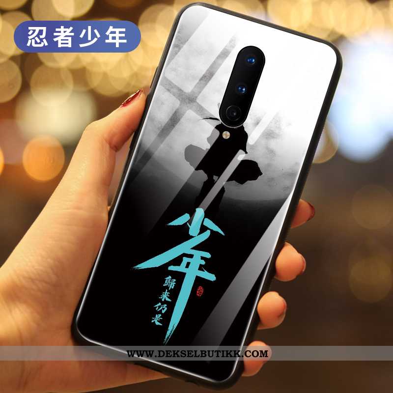 Deksel Oneplus 8 Myke Kreativ Glass Hemming Svart, Etui Oneplus 8 Silikon Tilbud