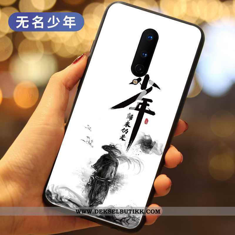 Deksel Oneplus 8 Myke Kreativ Glass Hemming Svart, Etui Oneplus 8 Silikon Tilbud