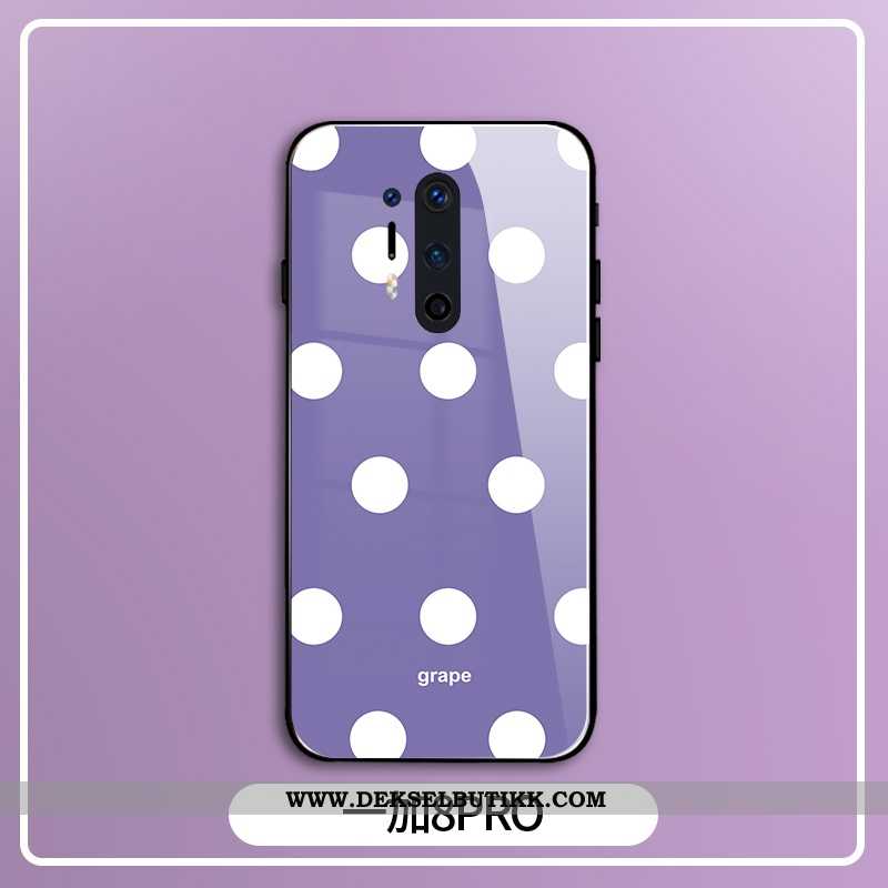 Deksel Oneplus 8 Pro Glass Silikon Anti-fall Lilla, Etui Oneplus 8 Pro Mote Billige