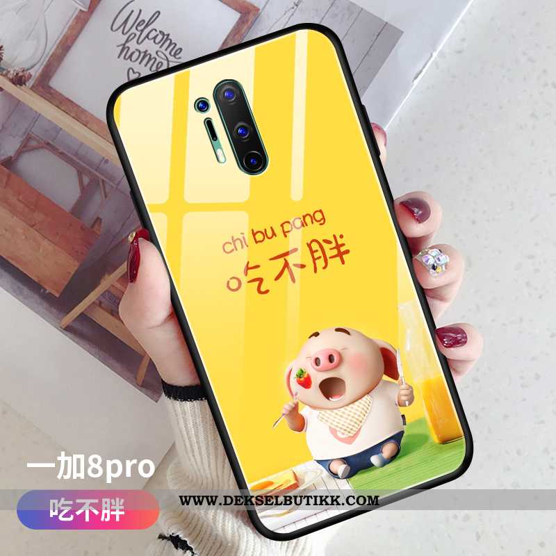 Deksel Oneplus 8 Pro Mote Liten Cartoon Silikon Gul, Etui Oneplus 8 Pro Av Personlighet Butikk