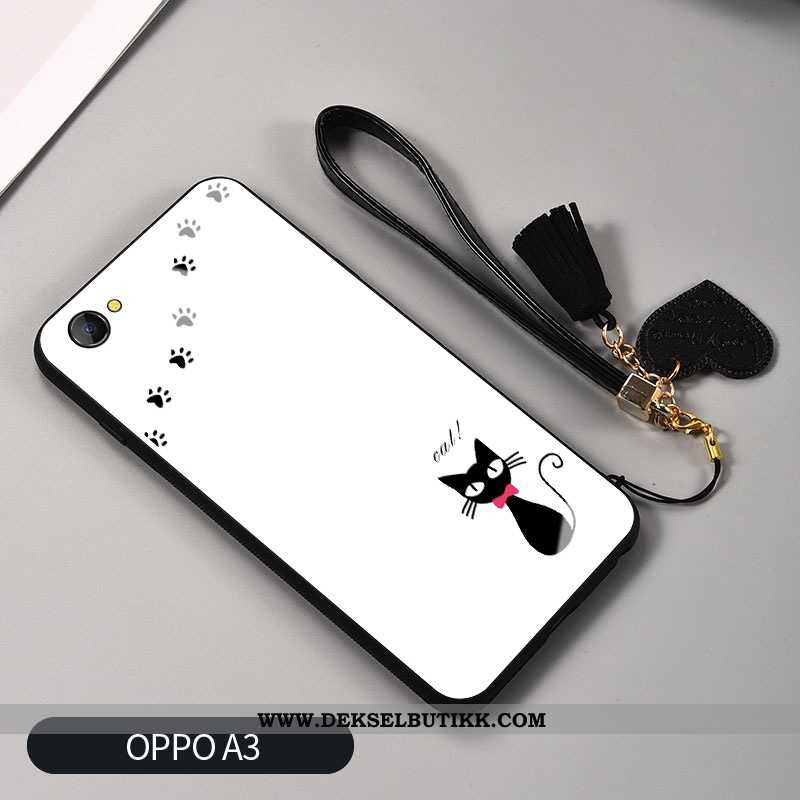 Deksel Oppo A3 Av Personlighet Liten Katt Mobiltelefon Hvitt, Etui Oppo A3 Kreativ Tilbud