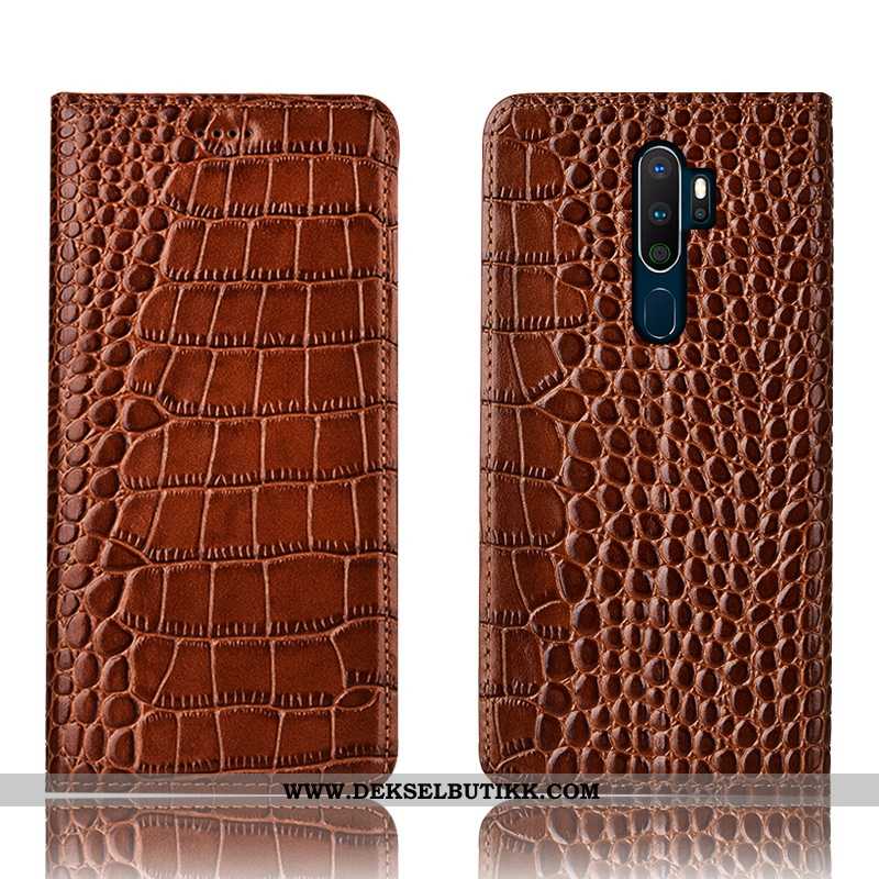 Deksel Oppo A5 2020 Beskyttelse Anti-fall Etui Brun, Oppo A5 2020 Skinndeksel Tilbud