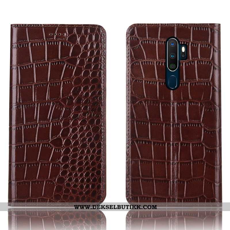 Deksel Oppo A5 2020 Beskyttelse Anti-fall Etui Brun, Oppo A5 2020 Skinndeksel Tilbud