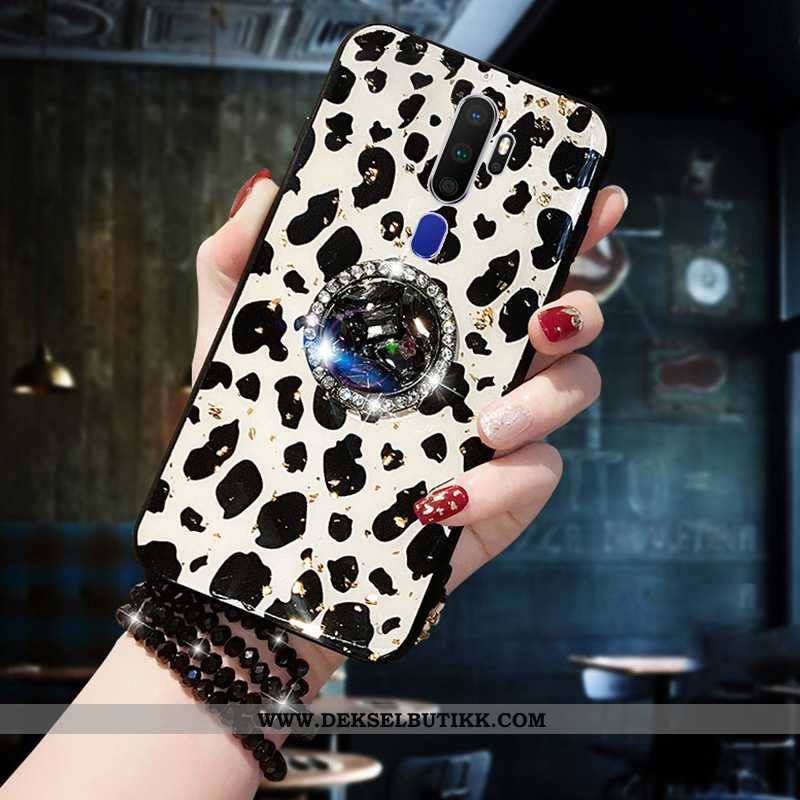 Deksel Oppo A5 2020 Beskyttelse Svart Mobiltelefon Leopard, Etui Oppo A5 2020 Mote Rabatt