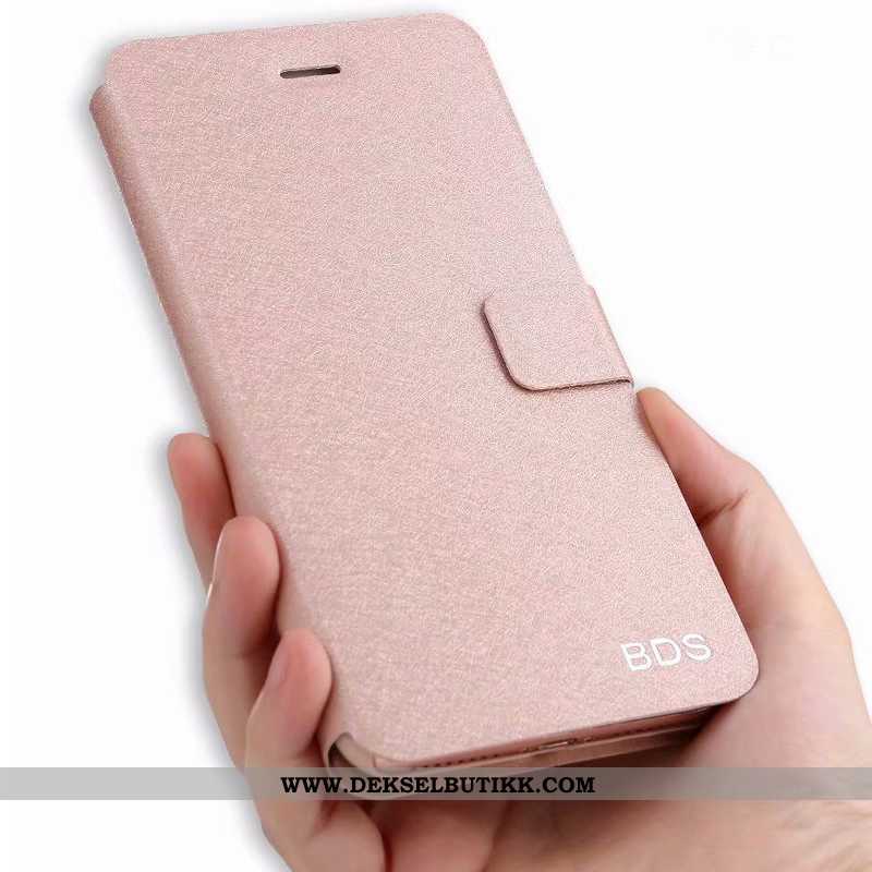 Deksel Oppo A5 Myke Skinndeksel Folio Rosa, Etui Oppo A5 Beskyttelse På Nett