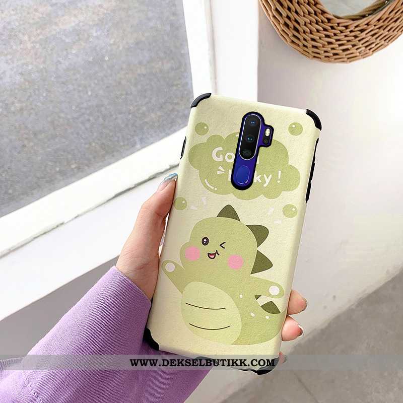 Deksel Oppo A9 2020 Beskyttelse Anti-fall Kunst Silikon Beige, Etui Oppo A9 2020 Av Personlighet Bil